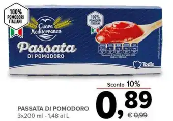 Todis PASSATA DI POMODORO 3x200 ml offerta