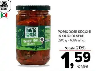 Todis POMODORI SECCHI IN OLIO DI SEMI 280 g offerta