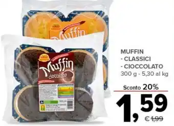 Todis MUFFIN - CLASSICI - CIOCCOLATO 300 g offerta