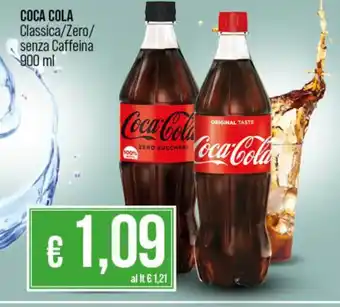 In Coop COCA COLA Classica/Zero/ senza Caffeina 900 ml offerta