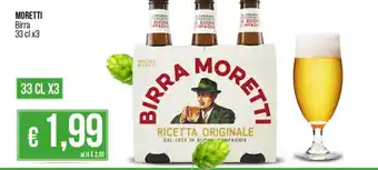 MORETTI Birra 33 cl x3