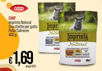 COOP Imprinta Natural Crocchette per gatto Pollo/Salmone 400 g