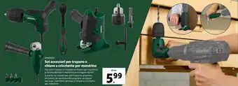 Lidl PARKSIDE Set accessori per trapano o chiave a cricchetto per mandrino offerta