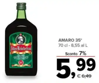 Todis AMARO 35° 70 cl - 8,55 al L offerta