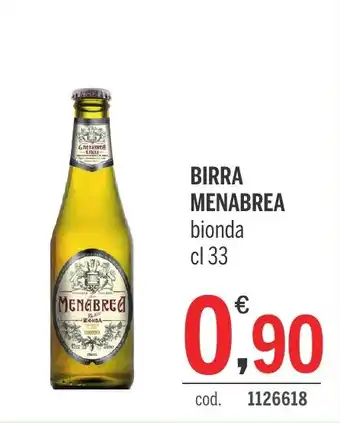 Elefante Cash & Carry BIRRA MENABREA bionda cl 33 offerta