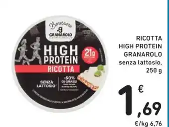 Spazio Conad RICOTTA HIGH PROTEIN GRANAROLO senza lattosio,250 g offerta