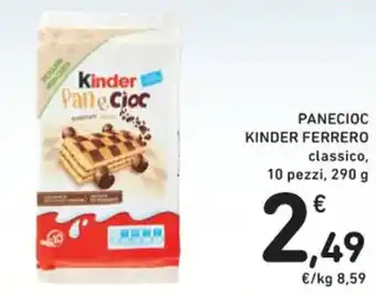 Spazio Conad PANECIOC KINDER FERRERO classico, 10 pezzi, 290 g offerta