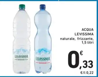 Spazio Conad ACQUA LEVISSIMA naturale, frizzante, 1,5 litri offerta