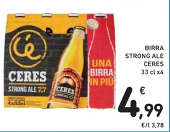 Spazio Conad BIRRA STRONG ALE CERES 33 cl x4 offerta