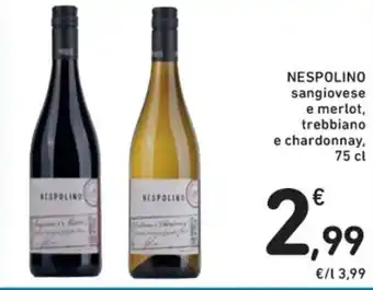 Spazio Conad NESPOLINO sangiovese e merlot, trebbiano e chardonnay, 75 cl offerta