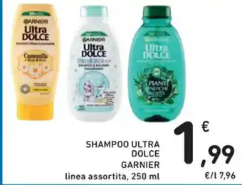 Spazio Conad SHAMPOO ULTRA DOLCE GARNIER linea assortita, 250 ml offerta