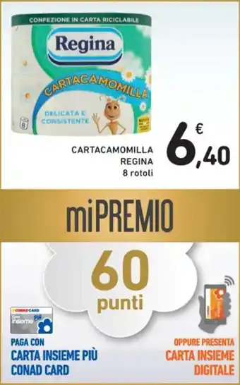 Spazio Conad CARTACAMOMILLA REGINA 8 rotoli offerta
