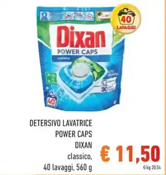 Spazio Conad DETERSIVO LAVATRICE POWER CAPS DIXAN classico, 40 lavaggi, 560 g offerta