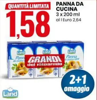 Eurospin PANNA DA CUCINA 3 x 200 ml offerta