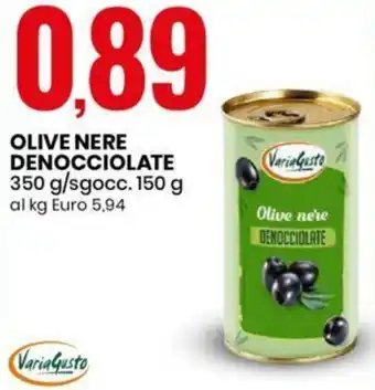 Eurospin OLIVE NERE DENOCCIOLATE 350 g/sgocc. 150 g offerta