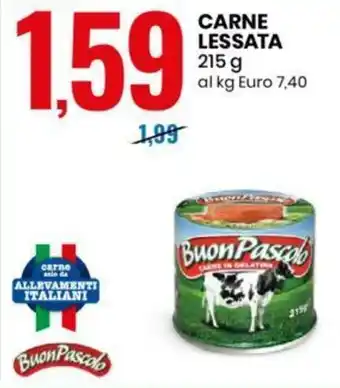 Eurospin CARNE LESSATA 215 g offerta