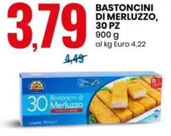 Eurospin BASTONCINI DI MERLUZZO, 30 PZ 900 g offerta