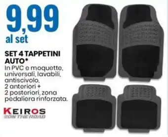 Eurospin SET 4 TAPPETINI AUTO offerta