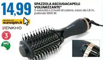 Eurospin SPAZZOLA ASCIUGACAPELLI VOLUMIZZANTE offerta