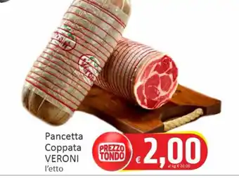 Paghi Poco Pancetta Coppata VERONI l'etto offerta