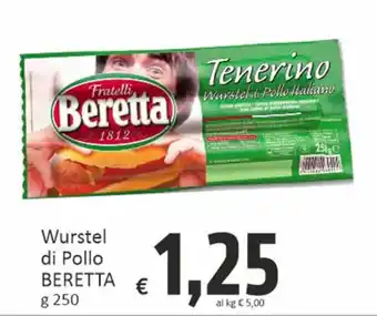 Paghi Poco Wurstel di Pollo BERETTA g 250 offerta