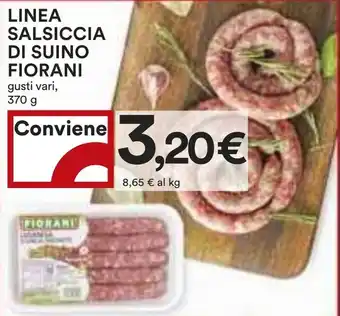 Coop LINEA SALSICCIA DI SUINO FIORANI gusti vari, 370 g offerta