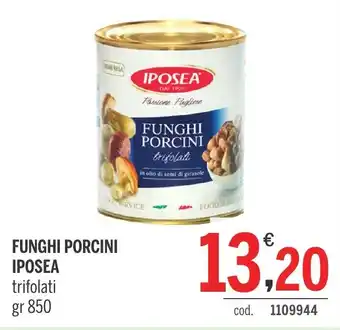 Elefante Cash & Carry FUNGHI PORCINI IPOSEA trifolati gr 850 offerta