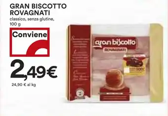 Coop GRAN BISCOTTO ROVAGNATI classico, senza glutine, 100 g offerta