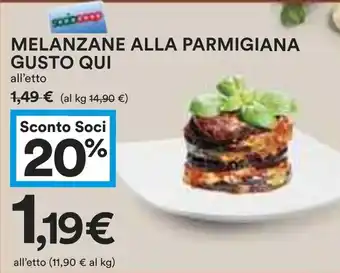 Coop MELANZANE ALLA PARMIGIANA GUSTO QUI offerta