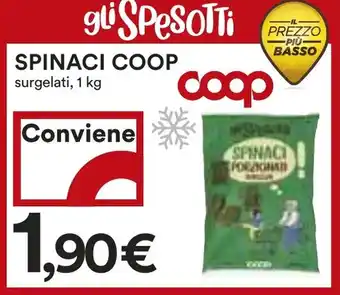 Coop SPINACI COOP surgelati, 1 kg offerta