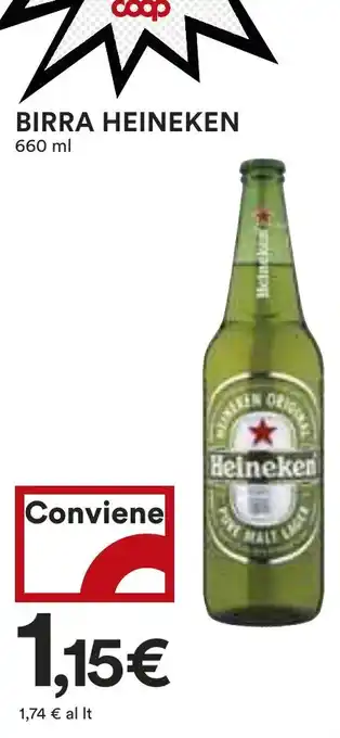Coop BIRRA HEINEKEN 660 ml offerta
