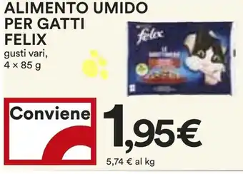 Coop ALIMENTO UMIDO PER GATTI FELIX gusti vari, 4 x 85 g offerta