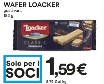 Coop WAFER LOACKER gusti vari, 182 g offerta