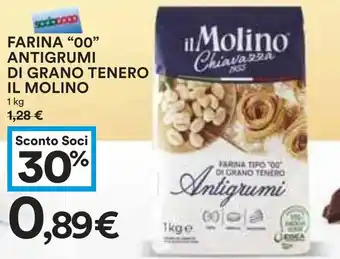 Coop FARINA "00" ANTIGRUMI DI GRANO TENERO IL MOLINO 1 kg offerta