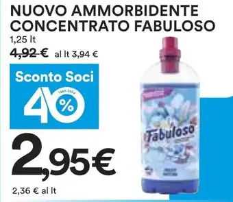 Coop NUOVO AMMORBIDENTE CONCENTRATO FABULOSO 1,25 lt offerta