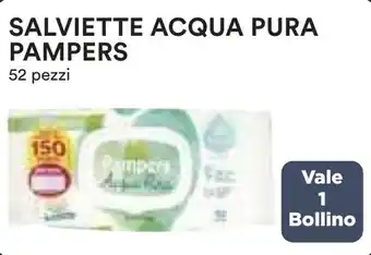 Coop SALVIETTE ACQUA PURA PAMPERS 52 pezzi offerta