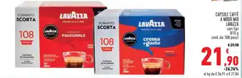 Conad Superstore CAPSULE CAFFÈ A MODO MIO LAVAZZA vari tipi 810 g offerta