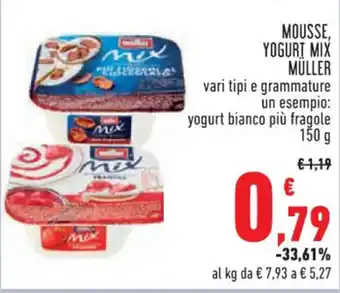 Conad Superstore MOUSSE, YOGURT MIX MÜLLER 150 g offerta