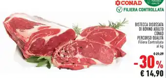 Conad Superstore BISTECCA DISOSSATA DI BOVINO ADULTO CONAD PERCORSO QUALITÀ offerta