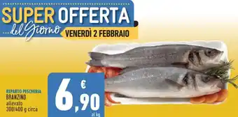 Conad Superstore BRANZINO allevato 300/400 g circa offerta
