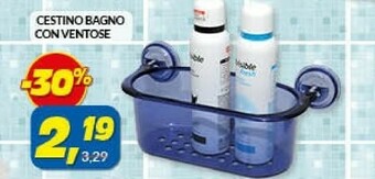Risparmio Casa Cestino Bagno Con Ventose offerta