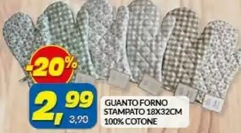 Risparmio Casa Guanto Forno Stampato 18x32cm offerta