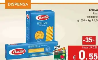 Crai Barilla Fusilli N°98 500 G(ml) offerta