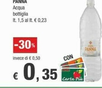 Crai Panna Acqua Bottiglia offerta