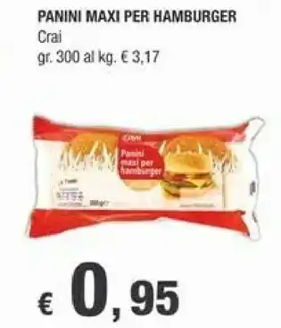 Crai Crai Panini Maxi Per Hamburger offerta