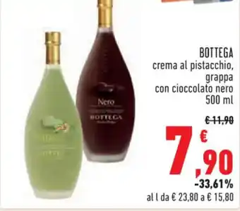 Conad Superstore BOTTEGA crema al pistacchio, grappa con cioccolato nero 500 ML offerta