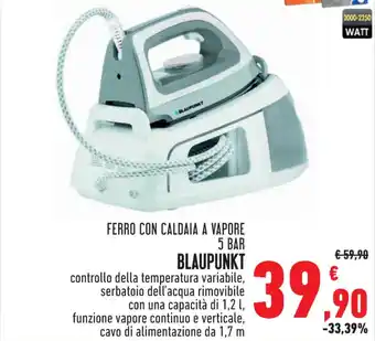 FERRO CON CALDAIA A VAPORE 5 BAR BLAUPUNKT
