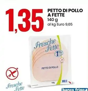 Eurospin Fresche fette Petto Di Pollo 1% Grassi 140 G(ml) offerta