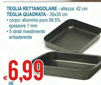 MD Discount Teglia Rettangolare/ Quadrata offerta
