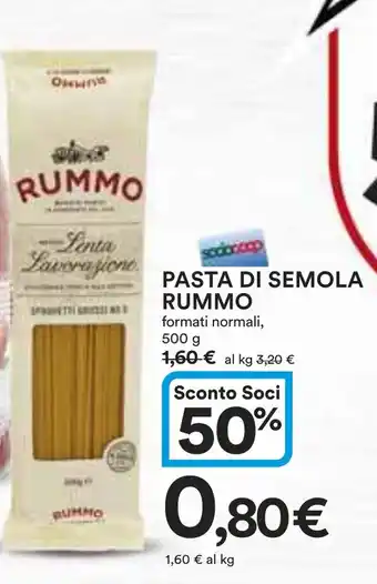 Ipercoop PASTA DI SEMOLA RUMMO formati normali, 500 g offerta